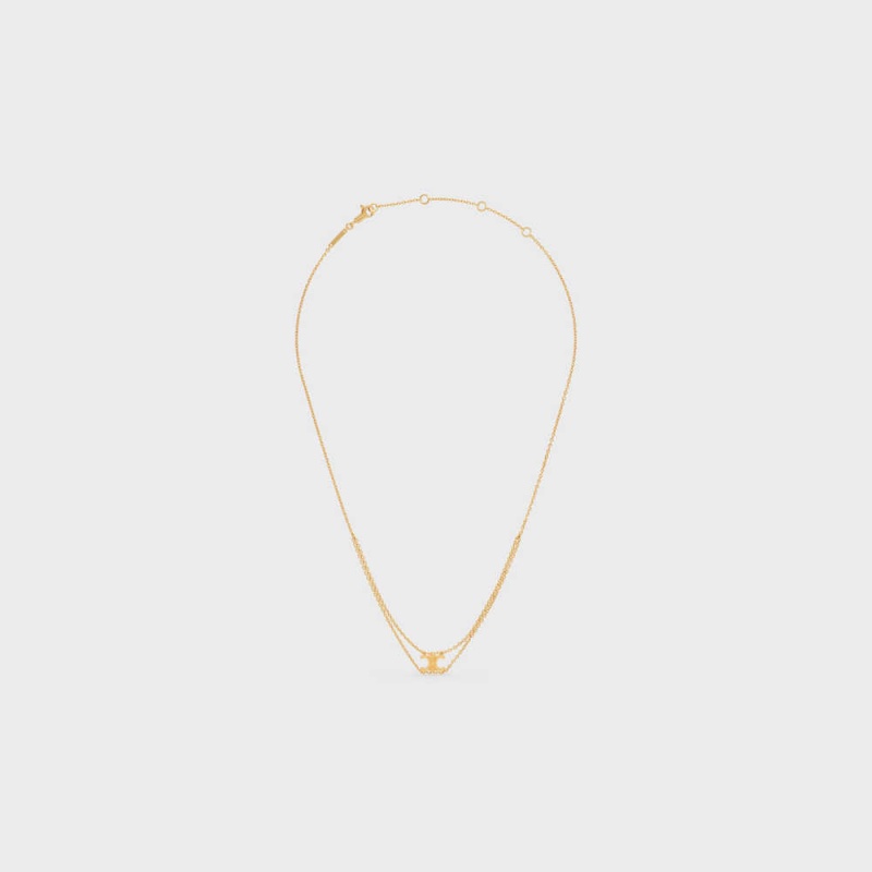 Celine Triomphe Suspended In Brass With Gold Finish Ketten Gold | CL-592247