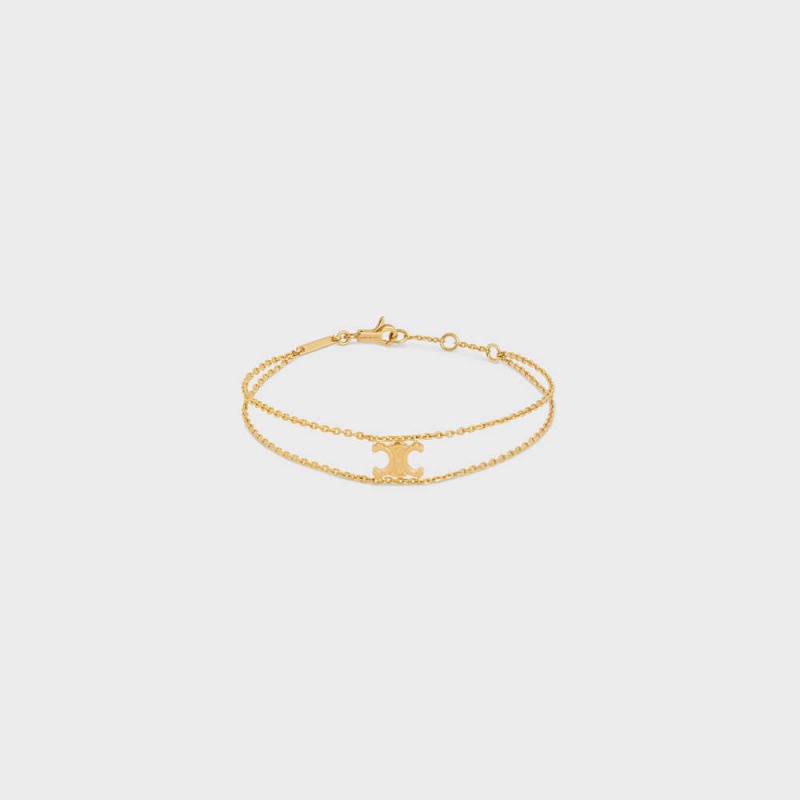 Celine Triomphe Suspended In Brass With Gold Finish Armbänder Gold | CL-592208