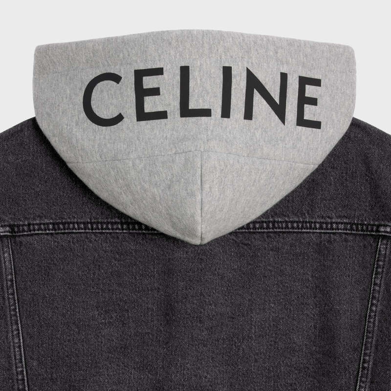 Celine Trucker In Charcoal Wash Denim Blousons Grau Waschen | CL-591963