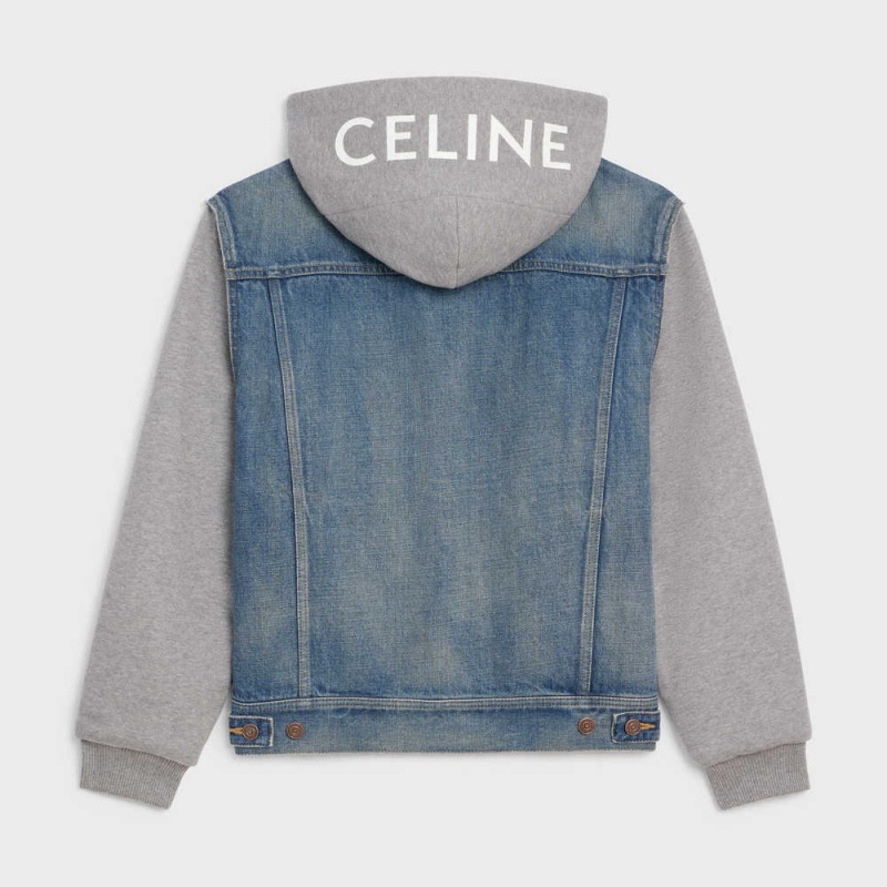 Celine Trucker In Union Wash Denim Jacken Waschen | CL-592687