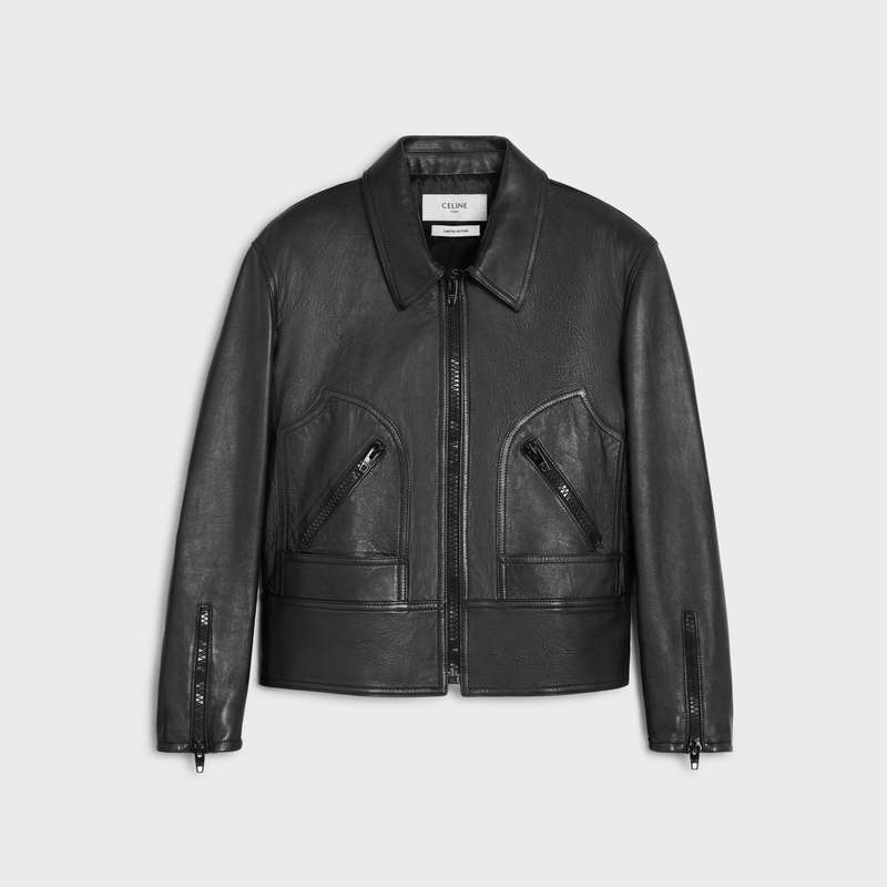 Celine Wiltern Blouson In Soft Leather Schwarz | CL-591915