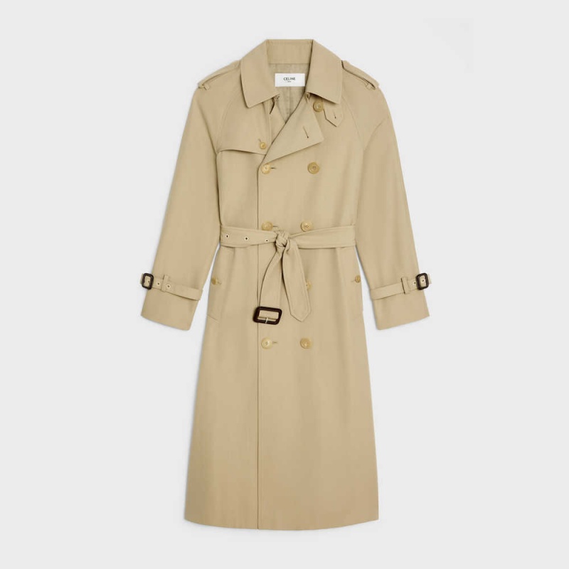 Celine Wiltern Trench In Baumwoll Gabardine Mäntel Beige | CL-592620