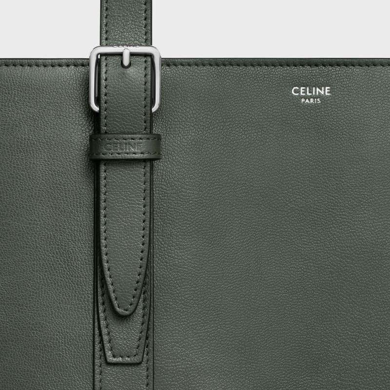 Celine With Schnallen In Smooth Calfskin Cabas Dunkel | CL-591834