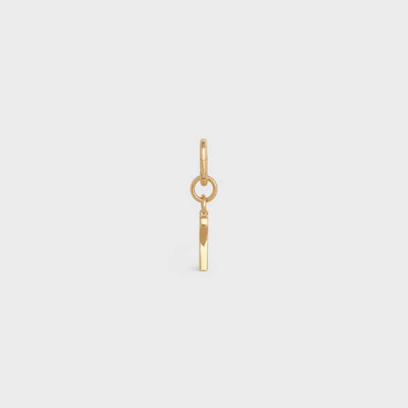 Celine X Charm In Brass Kleine Lederwaren Gold | CL-592943