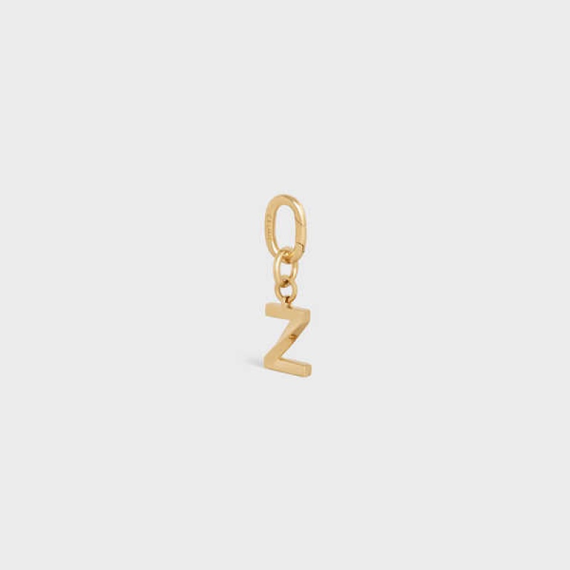 Celine Z Charm In Brass Kleine Lederwaren Gold | CL-592945