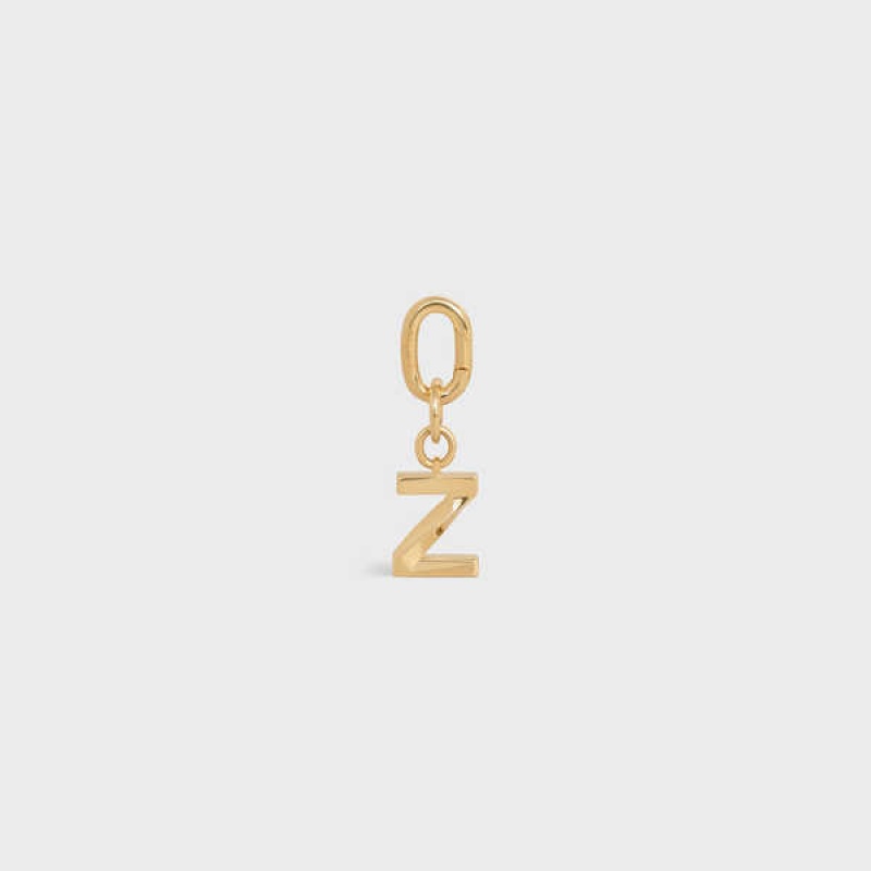 Celine Z Charm In Brass Kleine Lederwaren Gold | CL-592945