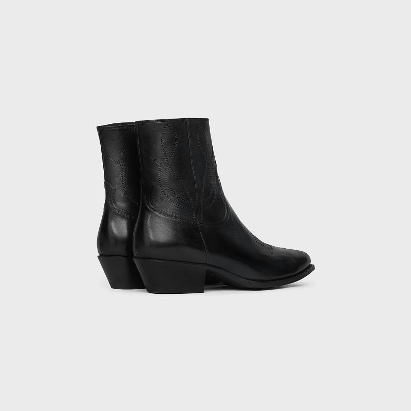 Celine Zipped Western In Calfskin Stiefel Schwarz | CL-591872